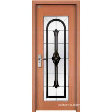 JK-W9016 arche de porte en bois massif / porte sculptée en bois simple / porte d&#39;entrée en bois moderne